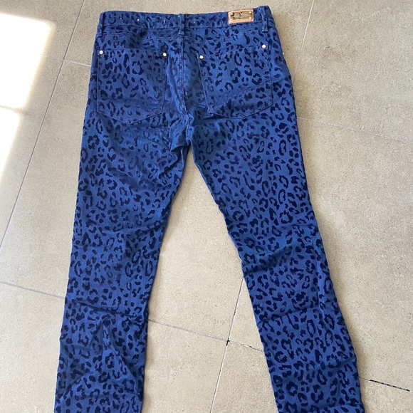 Zara Leopard Print Denim Jeans - Picture 3 of 7